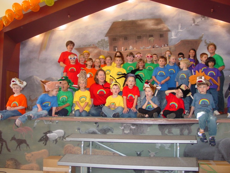 Customer group wearing custom printed apparel